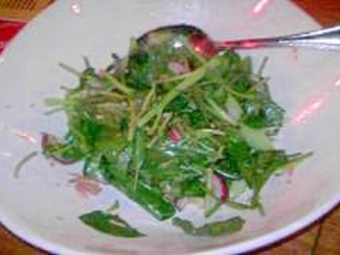 空芯菜とホウレン草のサラダ